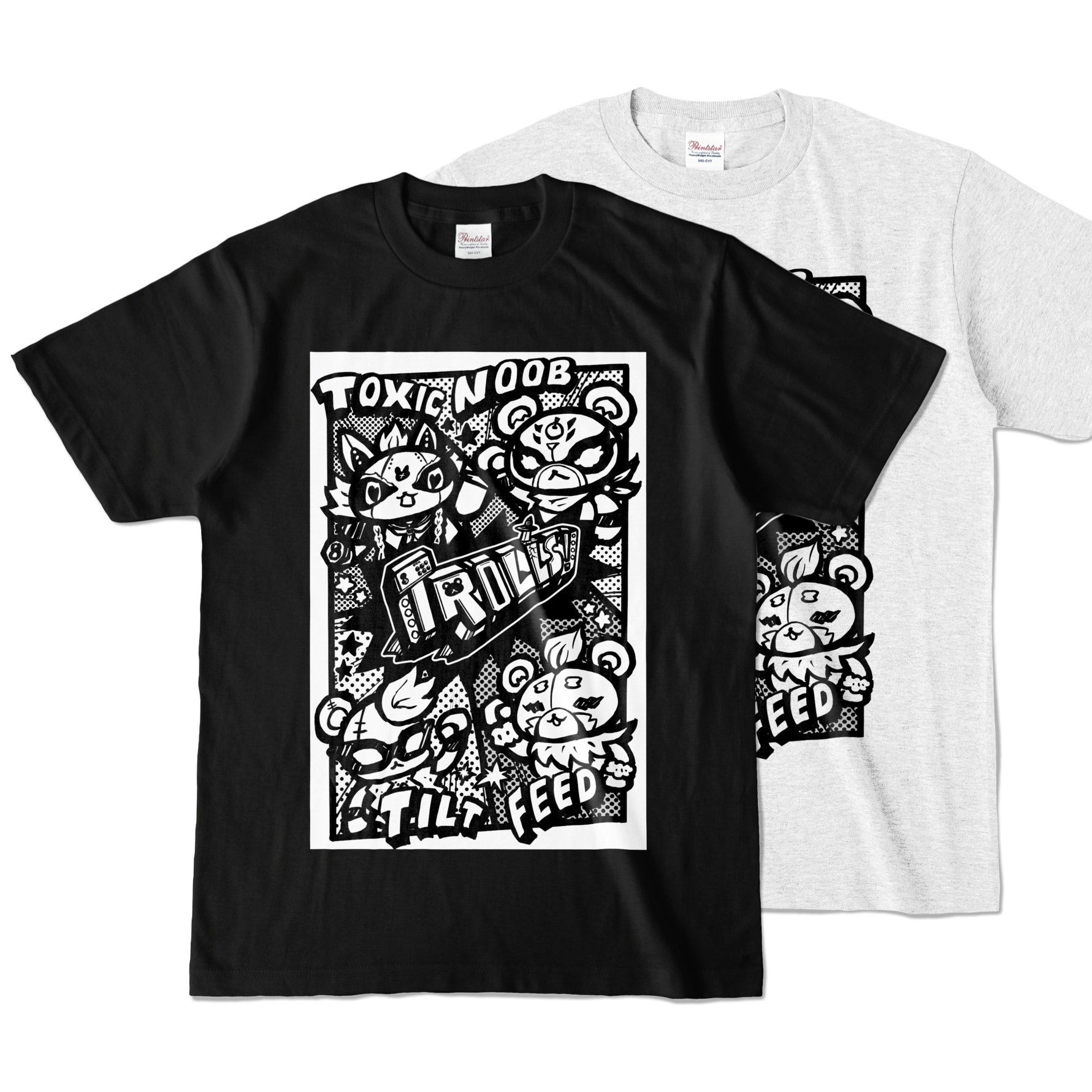 trollsTシャツ-黒01
